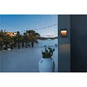 SLV LED Outdoor wall luminaire FLATT SENSOR LED, 16W, 3000/4000K, 600lm, IP54, anthracite/brown