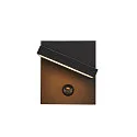SLV LED Outdoor Wall luminaire ABRIDOR SENSOR LED, 14W, 3000/4000K, 750lm, IP54, anthracite