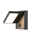SLV LED Outdoor Wall luminaire ABRIDOR SENSOR LED, 14W, 3000/4000K, 750lm, IP54, anthracite