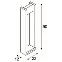SLV LED Outdoor luminaire QUAD POLE LED Floor lamp, 18W, 100°, 3000K, 1550lm, IP65, anthracite
