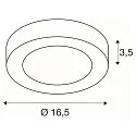 SLV LED Wall / Ceiling luminaire SENSER 18 CW, round, IP20, white, 12W, 3000K, 880lm