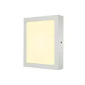 SLV LED Wall / Ceiling luminaire SENSER 24 CW, square, 15W, 1200lm, IP20, white, 3000K