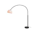 SLV floor lamp FENDA BOW BASIS with switch, without shade, adjustable, with lamp socket E27 IP20, black 