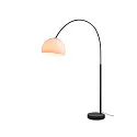 SLV floor lamp FENDA BOW BASIS with switch, without shade, adjustable, with lamp socket E27 IP20, black 