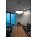 SLV LED Pendant luminaire PANEL 60 DALI LED, round, 42W, 110°, 4000K, 3350lm, gray