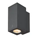 Premium-LED Outdoor Wall luminaire ENOLA SQUARE SINGLE CCT, IP65 IK02, S-size, 6W 3000 / 4000K 390 / 450lm 30°, CRi>90