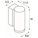 Premium-LED Outdoor Wall luminaire ENOLA ROUND SINGLE CCT, IP65 IK02, S-size, 6W 3000 / 4000K 390 / 450lm 30°, CRi>90