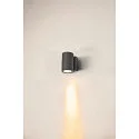 SLV Luminaria de pared para exteriores ENOLA ROUND SINGLE CCT - M abajo, CCT Switch, medio IP65, antracita 
