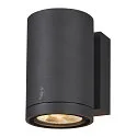 SLV Luminaria de pared para exteriores ENOLA ROUND SINGLE CCT - M abajo, CCT Switch, medio IP65, antracita 