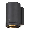 SLV Luminaria de pared para exteriores ENOLA ROUND SINGLE CCT - M abajo, CCT Switch, medio IP65, antracita 