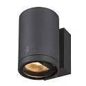 SLV Luminaria de pared para exteriores ENOLA ROUND SINGLE CCT - M abajo, CCT Switch, medio IP65, antracita 