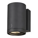 SLV Luminaria de pared para exteriores ENOLA ROUND SINGLE CCT - M abajo, CCT Switch, medio IP65, antracita 