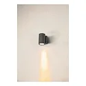 SLV Luminaria de pared para exteriores ENOLA ROUND SINGLE CCT - M abajo, CCT Switch, medio IP65, antracita 