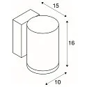 SLV Luminaria de pared para exteriores ENOLA ROUND SINGLE CCT - M abajo, CCT Switch, medio IP65, antracita 