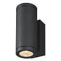 SLV Luminaria de pared para exteriores ENOLA ROUND UP/DOWN CCT - S Arriba-Abajo, pequeño, CCT Switch IP65, antracita 