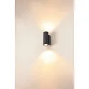SLV Luminaria de pared para exteriores ENOLA ROUND UP/DOWN CCT - S Arriba-Abajo, pequeño, CCT Switch IP65, antracita 