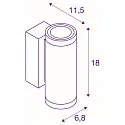 SLV Luminaria de pared para exteriores ENOLA ROUND UP/DOWN CCT - S Arriba-Abajo, pequeño, CCT Switch IP65, antracita 