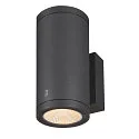 LED Outdoor Wall luminaire ENOLA ROUND UP/DOWN CCT, IP65 IK06, M-size, 19W 3000/4000K 740/840lm 38°, CRi>90, anthracite