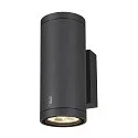 LED Outdoor Wall luminaire ENOLA ROUND UP/DOWN CCT, IP65 IK06, M-size, 19W 3000/4000K 740/840lm 38°, CRi>90, anthracite