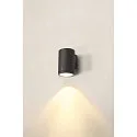 SLV Luminaria de pared para exteriores ENOLA ROUND SINGLE CCT - L abajo, grande, CCT Switch IP65, antracita 