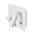 SLV Luminaria de pared SOMNILA SPOT INDOOR con conexión USB, blanco