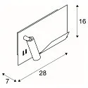 SLV Luminaria de pared SOMNILA SPOT INDOOR con conexión USB, blanco