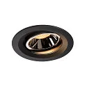 LED Ceiling recessed luminaire NUMINOS DL M, 2700K, IP20, rotatable / pivotable, 40°, 1550lm, UGR 17, black/chrome