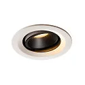 LED Ceiling recessed luminaire NUMINOS DL M, 2700K, IP20, rotatable / pivotable, 20°, 1460lm, UGR 19, white/black