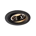 LED Ceiling recessed luminaire NUMINOS DL M, 3000K, IP20, rotatable / pivotable, 40°, 1550lm, UGR 17, black/chrome