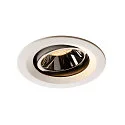 LED Ceiling recessed luminaire NUMINOS DL M, 3000K, IP20, rotatable / pivotable, 40°, 1550lm, UGR 17, white/chrome