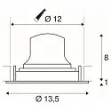 SLV LED Ceiling recessed luminaire NUMINOS DL M, 4000K, IP20, rotatable / pivotable, 20°, 1750lm, UGR 20, black/white