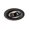LED Ceiling recessed luminaire NUMINOS DL M, 4000K, IP20, rotatable / pivotable, 40°, 1660lm, UGR 17, black/chrome