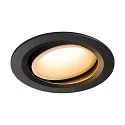 LED Ceiling recessed luminaire NUMINOS DL L, 2700K, IP20, rotatable / pivotable, 40°, 2250lm, UGR 18, black/white