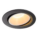LED Ceiling recessed luminaire NUMINOS DL XL, 2700K, IP20, rotatable / pivotable, 55°, 3500lm, UGR 19, black/white