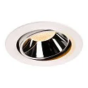 LED Ceiling recessed luminaire NUMINOS DL XL, 2700K, IP20, rotatable / pivotable, 55°, 3400lm, UGR 19, white/chrome