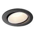 LED Ceiling recessed luminaire NUMINOS DL XL, 4000K, IP20, rotatable / pivotable, 20°, 3800lm, UGR 18, black/white
