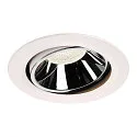 LED Ceiling recessed luminaire NUMINOS DL XL, 4000K, IP20, rotatable / pivotable, 55°, 3750lm, UGR 19, white/chrome