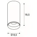 SLV LED Ceiling luminaire NUMINOS CL DALI M, 4000K, 60°, 2060lm, white/black