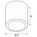 SLV Luminaria de techo OCULUS CL DTW cilíndrico, Dim-To-Warm IP20, transparente, blanco regulable