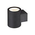 SLV Luminaria de pared OCULUS UP/DOWN cilíndrico IP20, negro regulable