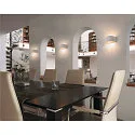 SLV Luminaria de pared PLASTRA WL CURVED CUTRAIN G9 IP20, blanco