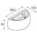SLV Luminaria de pared PLASTRA WL CURVED CUTRAIN G9 IP20, blanco