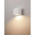 SLV LED Outdoor Wall luminaire SITRA S WL SINGLE, CCT switch, 3000/4000K, white