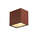SLV LED Outdoor Wall luminaire SITRA S WL SINGLE, CCT switch, 3000/4000K, rust coloured