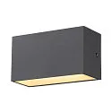 SLV Luminaria de pared para exteriores SITRA M WL UP/DOWN CCT Switch, conmutable IP65, antracita 