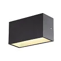 SLV Luminaria de pared para exteriores SITRA M WL UP/DOWN CCT Switch, conmutable IP65, antracita 