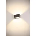 SLV Luminaria de pared para exteriores SITRA M WL UP/DOWN CCT Switch, conmutable IP65, antracita 