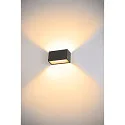 SLV Luminaria de pared para exteriores SITRA M WL UP/DOWN CCT Switch, conmutable IP65, antracita 