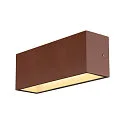 LED Outdoor Wall luminaire SITRA L WL UP/DOWN, CCT switch, 3000/4000K, rust coloured