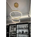 SLV Luminaria colgante ONE DOUBLE PHASE UP/DOWN doble, CCT Switch IP20, latón regulable